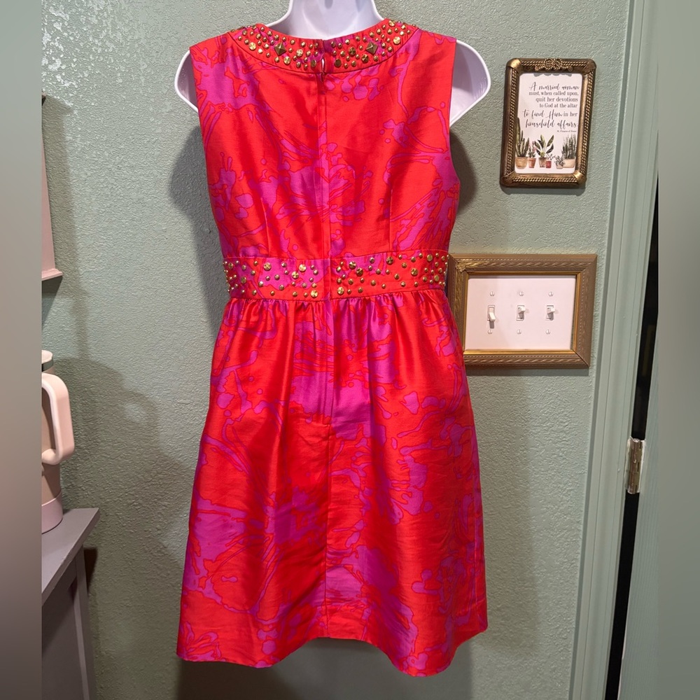 Vintage Kate Spade New York Silk Shift Dress Sz. 2 - Picture 6 of 12